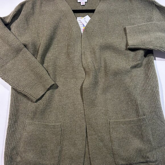 BRAND NEW - Lularoe Small Essential Cardigan Sweater - Green - Picture 1 of 3